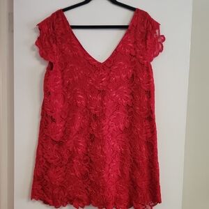 BB Dakota Vibrant Red Lace Dress